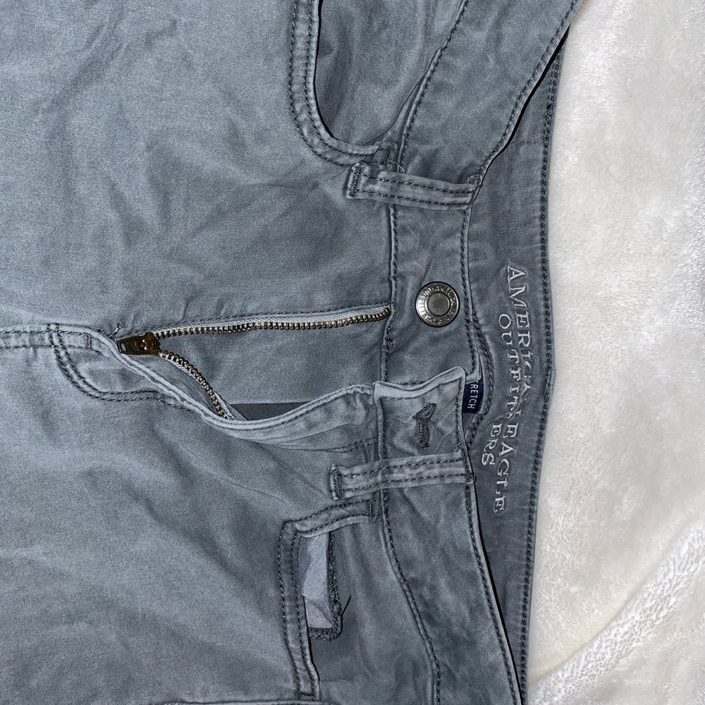 American Eagle green/ grey jeggings